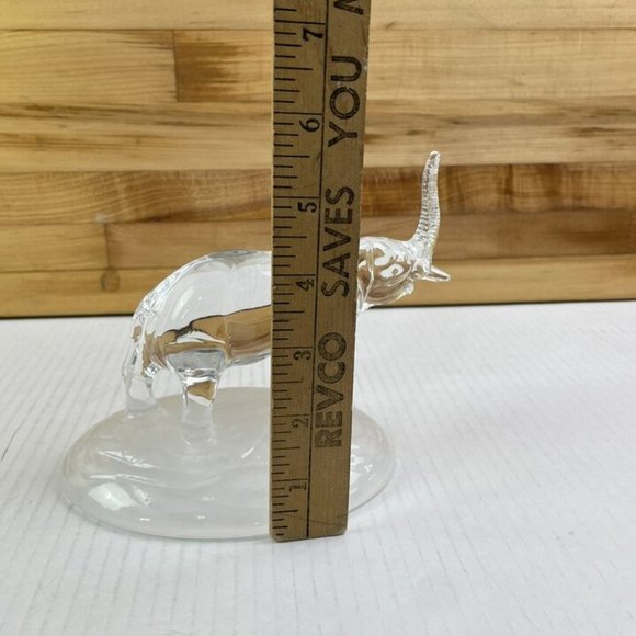 Vtg Crystal D' Arques 24% Lad Crystal Elephant Figurine W/Frosted Base France - Picture 2 of 9